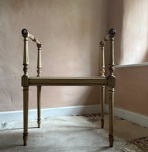 Load image into Gallery viewer, 19th Century French Painted Stool with cane seat by Penlen