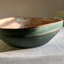 Laden Sie das Bild in den Galerie-Viewer, Swedish Wooden Dough Bowl with Original Paint
