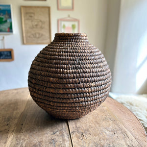 Decorative French Rye Work Auvergne Nut Basket