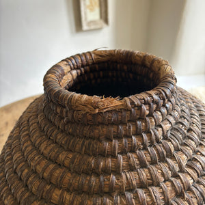 Decorative French Rye Work Auvergne Nut Basket