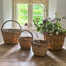 将图片加载到图库查看器，Large Swedish Birch Wood Basket
