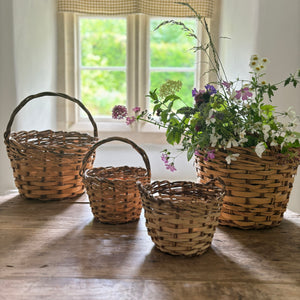 Large Swedish Birch Wood Basket