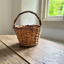 Load image into Gallery viewer, Swedish antique birch wood rustic basket by Penlen
